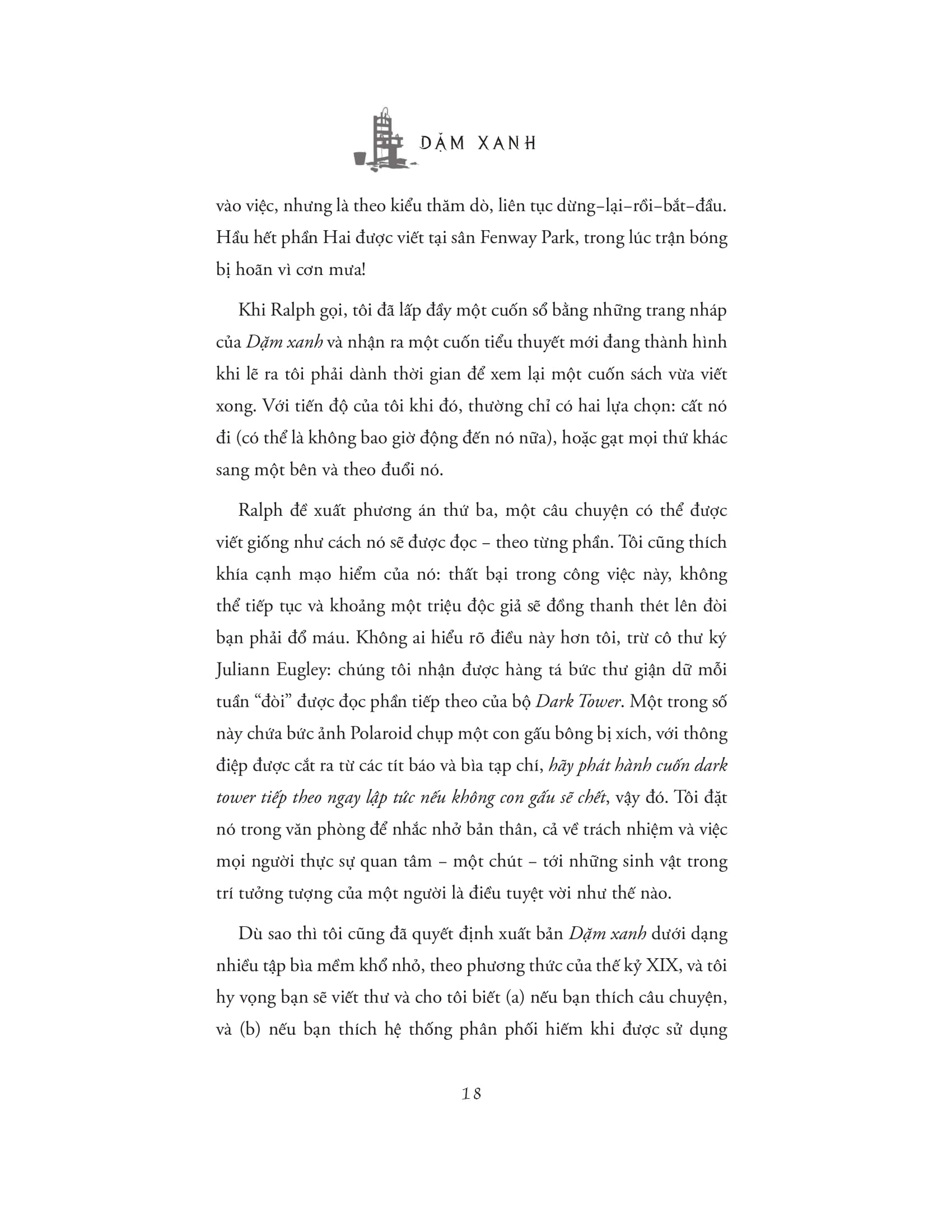 Tải sách The Green Mile - Dặm Xanh PDF đọc ebook online, epub online, nghe sách nói audio miễn phí.