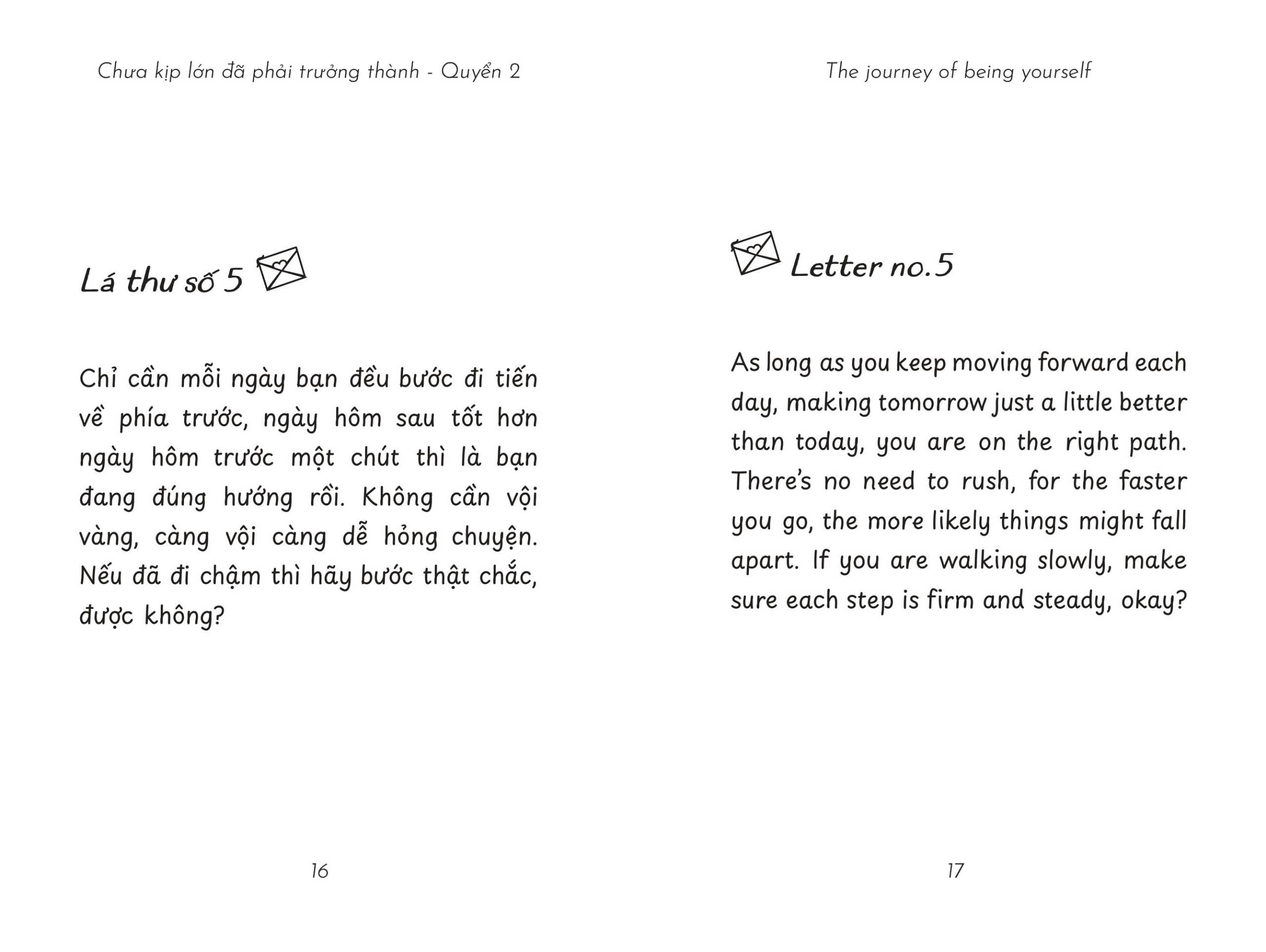 The Journey Of Being Yourself - Chưa Kịp Lớn Đã Phải Trưởng Thành - Quyển 2 - Phiên Bản Song Ngữ Việt-Anh PDF