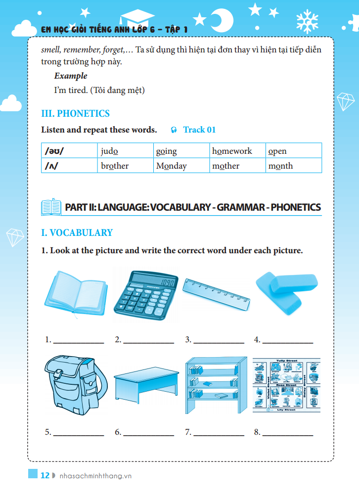 The Langmaster - Em Học Giỏi Tiếng Anh Lớp 6 - Tập 1 (Có Đáp Án) PDF đọc ebook online, epub online, nghe sách nói audio miễn phí. Tải sách The Langmaster - Em Học Giỏi Tiếng Anh Lớp 6 - Tập 1 (Có Đáp Án) PDF đọc ebook online, epub online, nghe sách nói audio miễn phí.