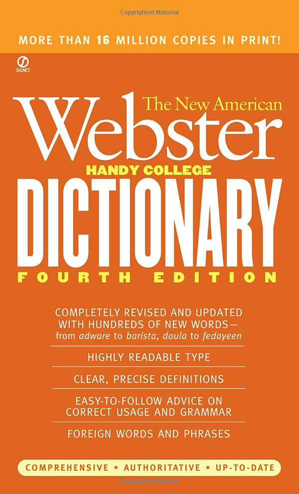 The New American ster Handy College Dictionary 4th Edition