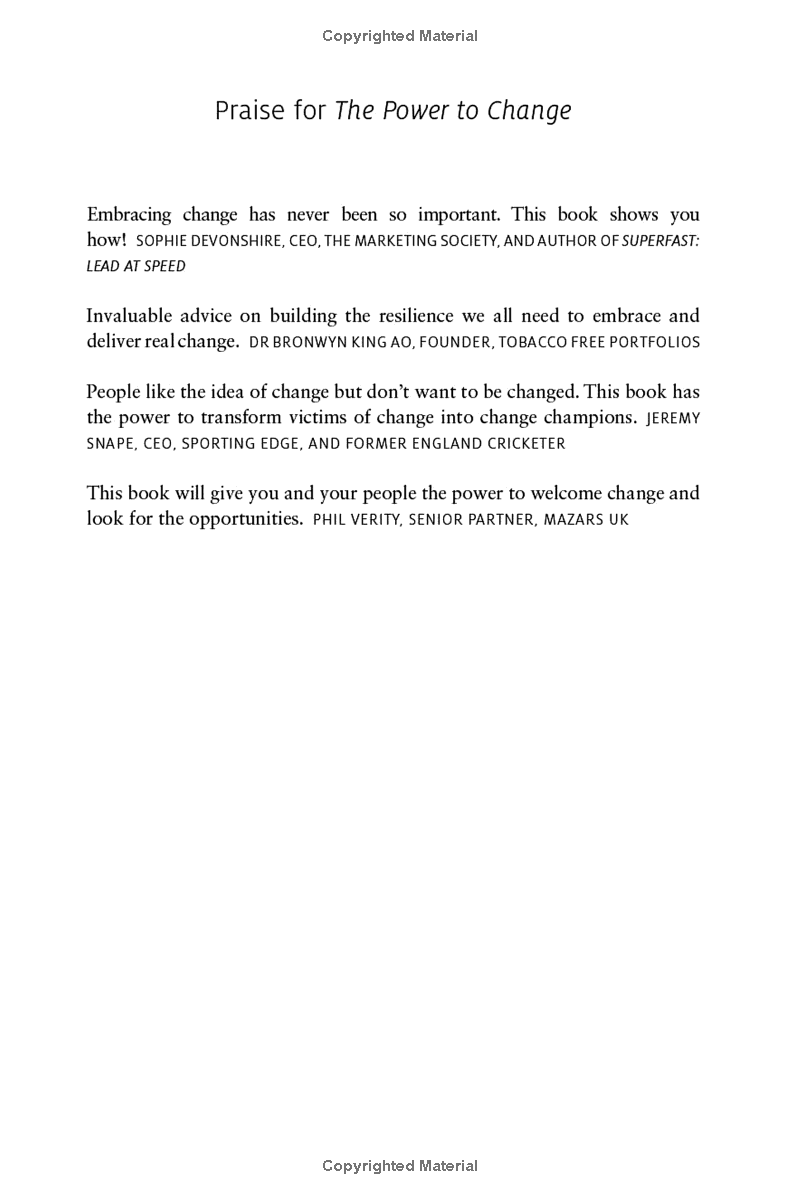 The Power To Change How To Harness Change To Make It Work For You