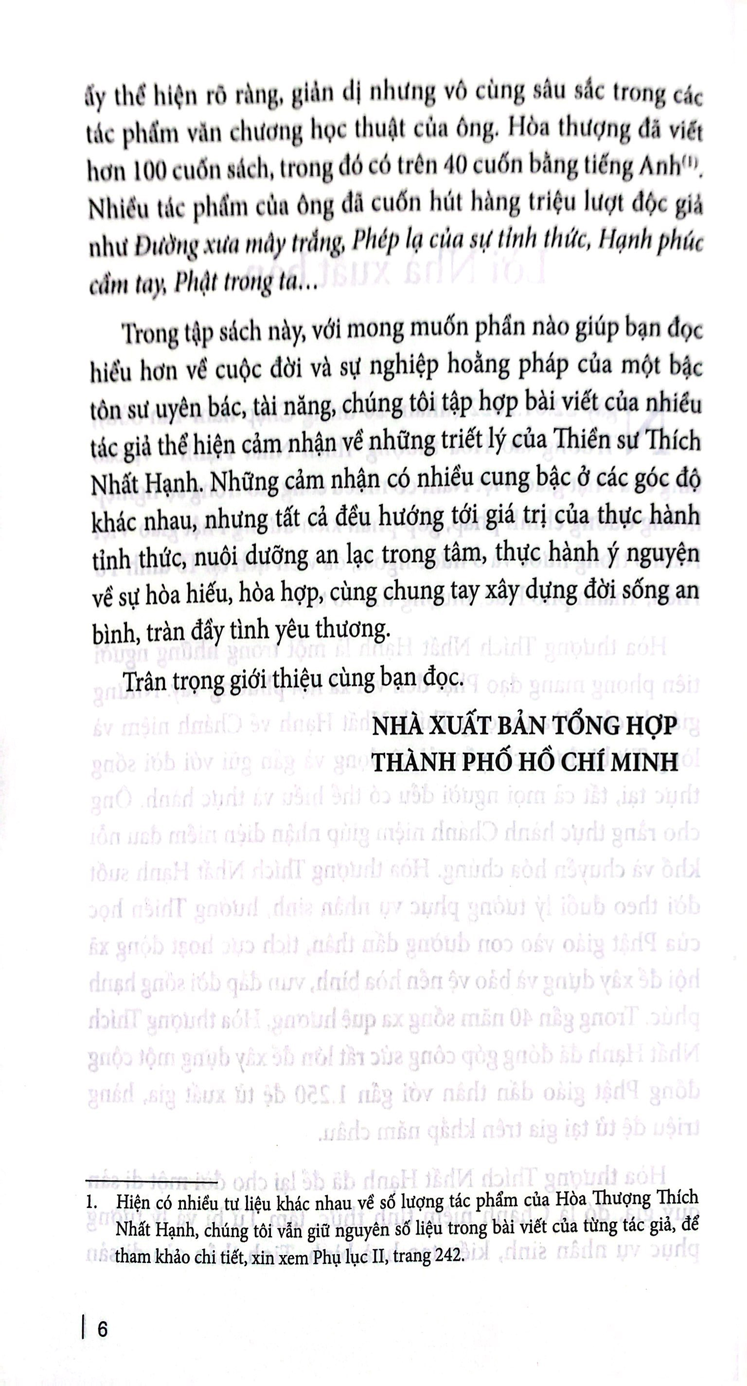 Thích Nhất Hạnh - Người Thắp Sáng Con Đường Tỉnh Thức PDF đọc ebook online, epub online, nghe sách nói audio miễn phí.