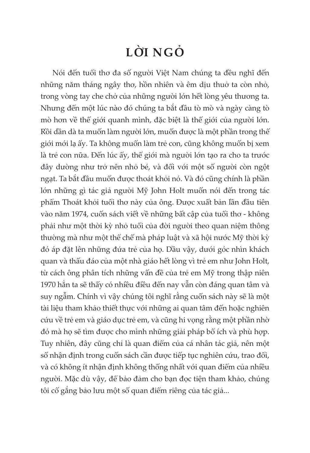 Thoát Khỏi Tuổi Thơ PDF Thoát Khỏi Tuổi Thơ PDF