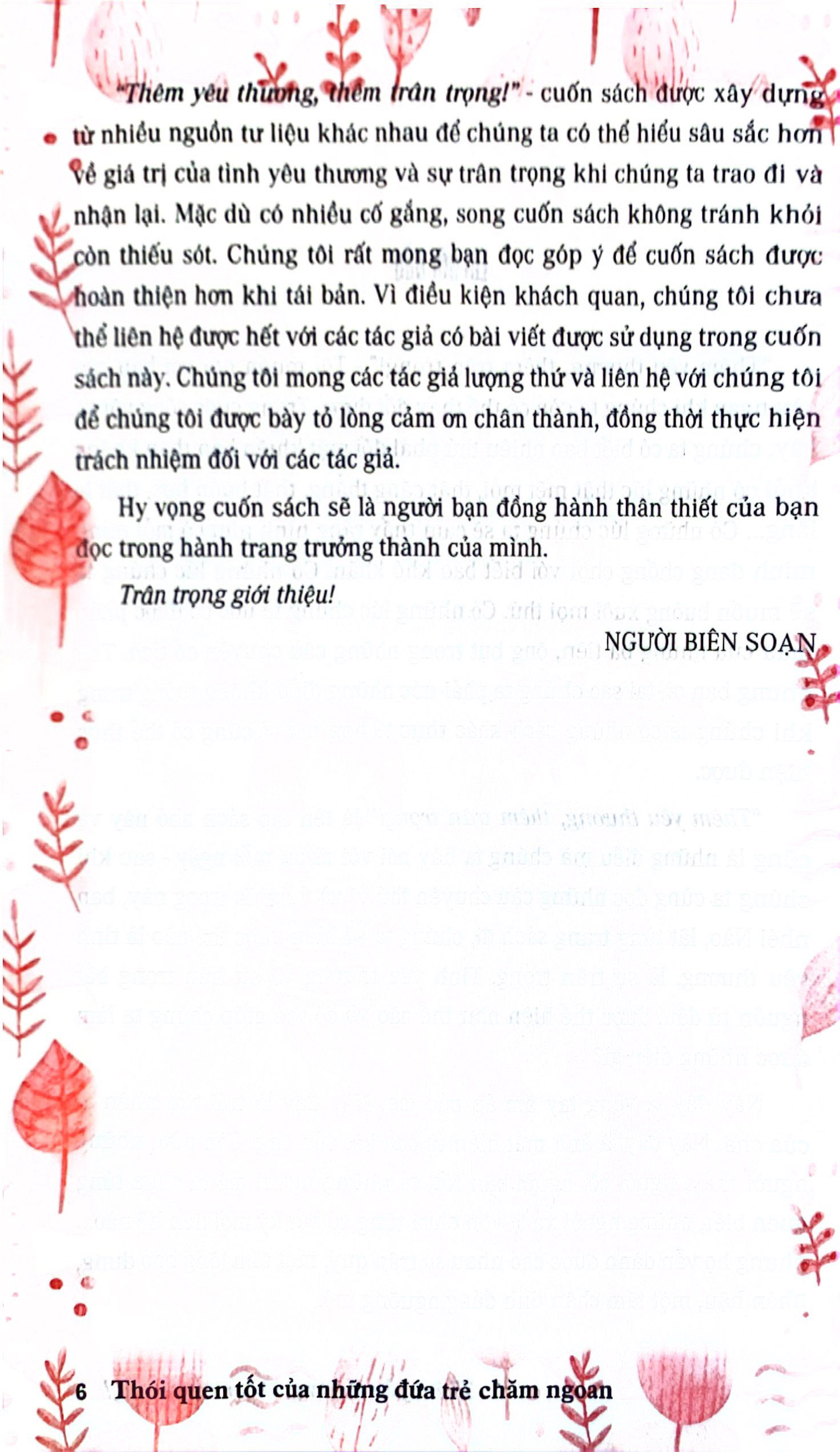 Thói Quen Tốt Của Những Đứa Trẻ Chăm Ngoan - Thêm Yêu Thương, Thêm Trân Trọng! PDF đọc ebook online, epub online, nghe sách nói audio miễn phí. Thói Quen Tốt Của Những Đứa Trẻ Chăm Ngoan - Thêm Yêu Thương, Thêm Trân Trọng! PDF đọc ebook online, epub online, nghe sách nói audio miễn phí.