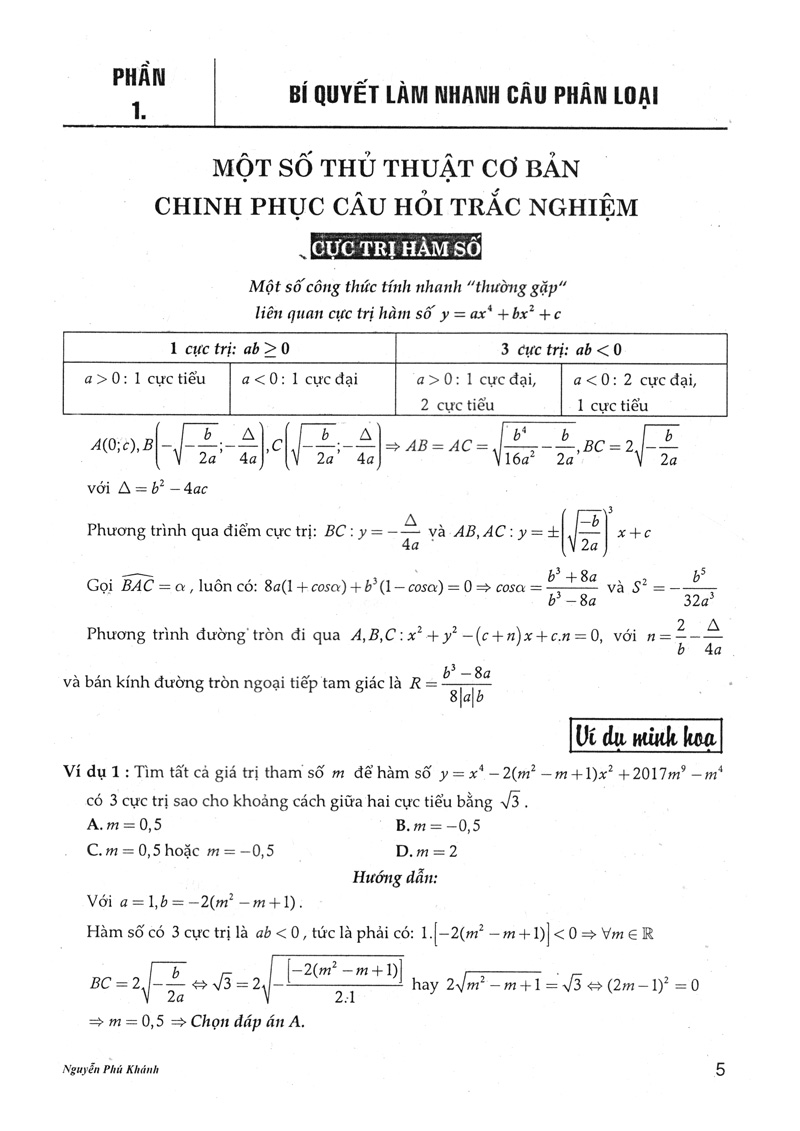 Thủ Thuật Giải Nhanh Đề Thi Trắc Nghiệm Toán 12 PDF đọc ebook online, epub online, nghe sách nói audio miễn phí.