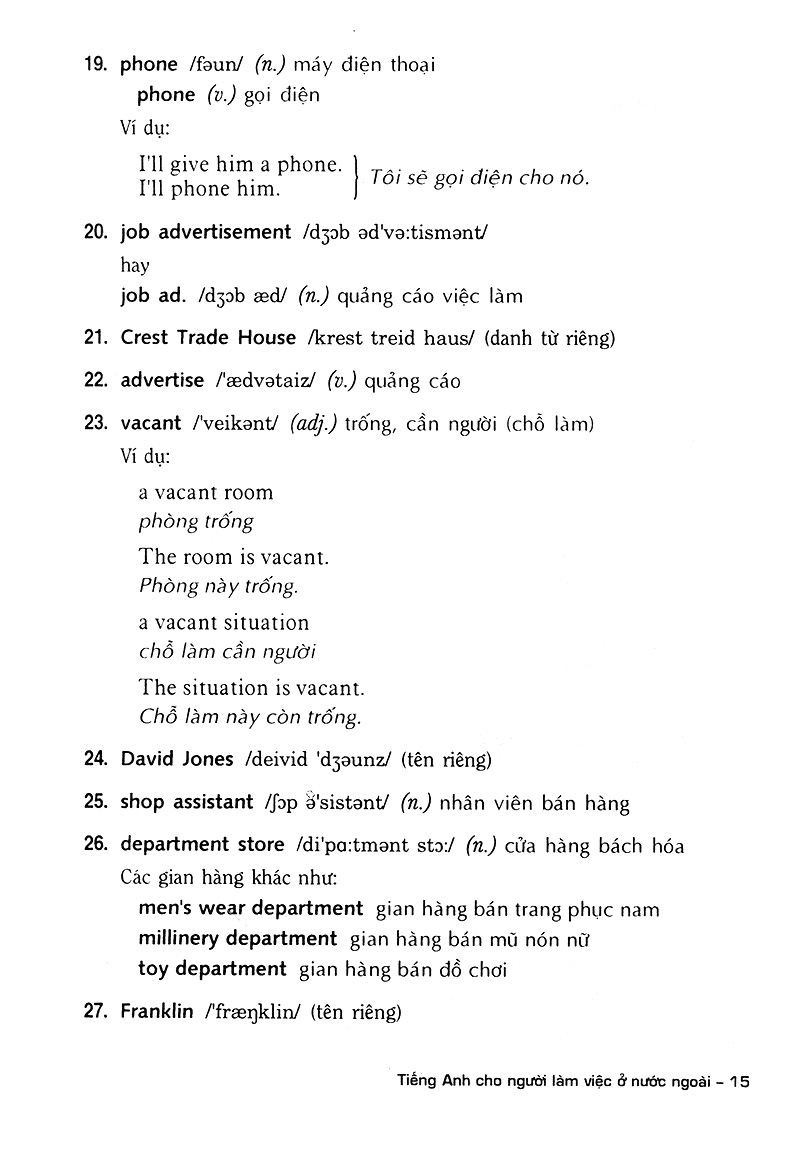 Tiếng Anh Cho Người Làm Việc Ở Nước Ngoài PDF đọc ebook online, epub online, nghe sách nói audio miễn phí.