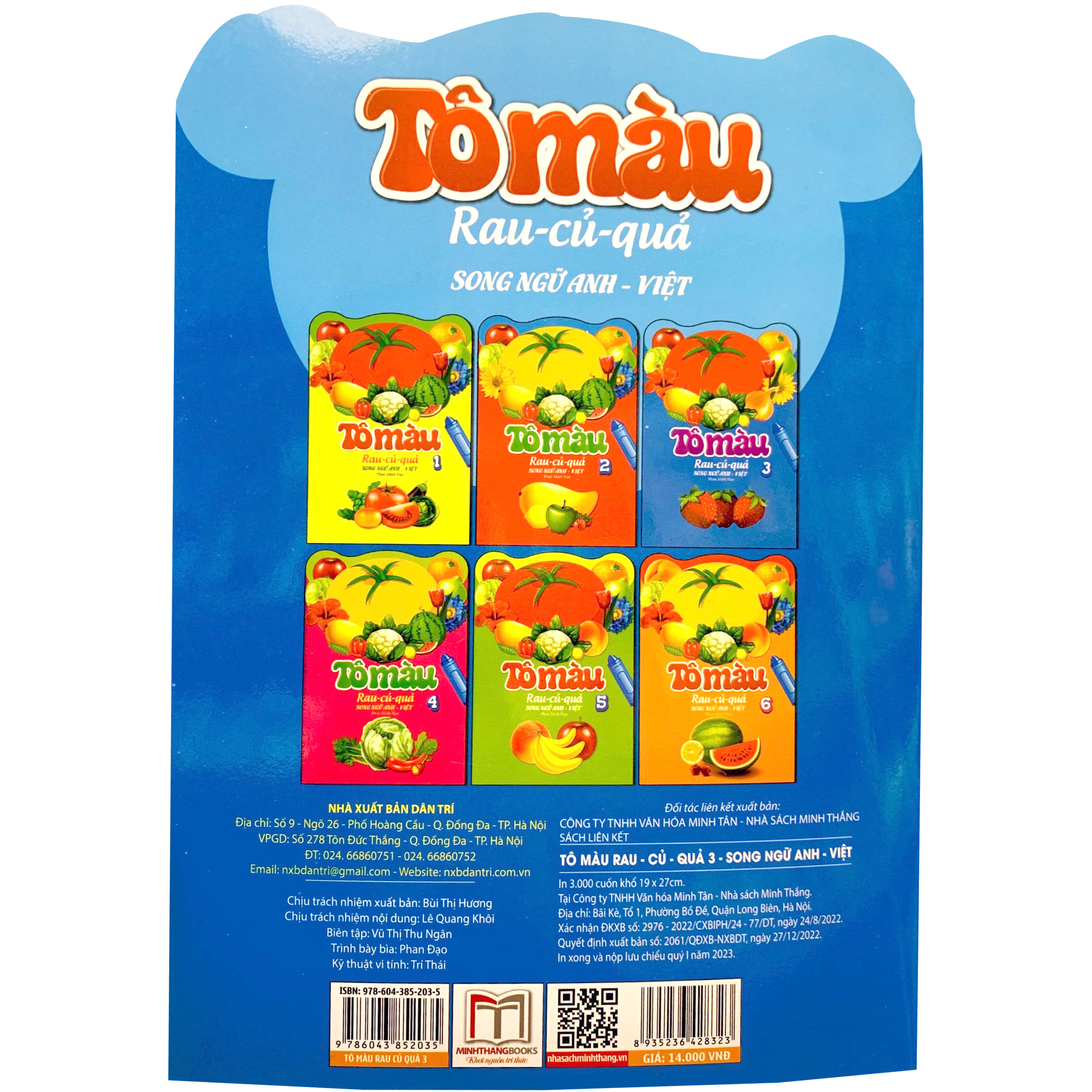 Tô Màu Rau - Củ - Quả - Tập 3 - Tái Bản (Song Ngữ Anh-Việt) - FAHASA.COM