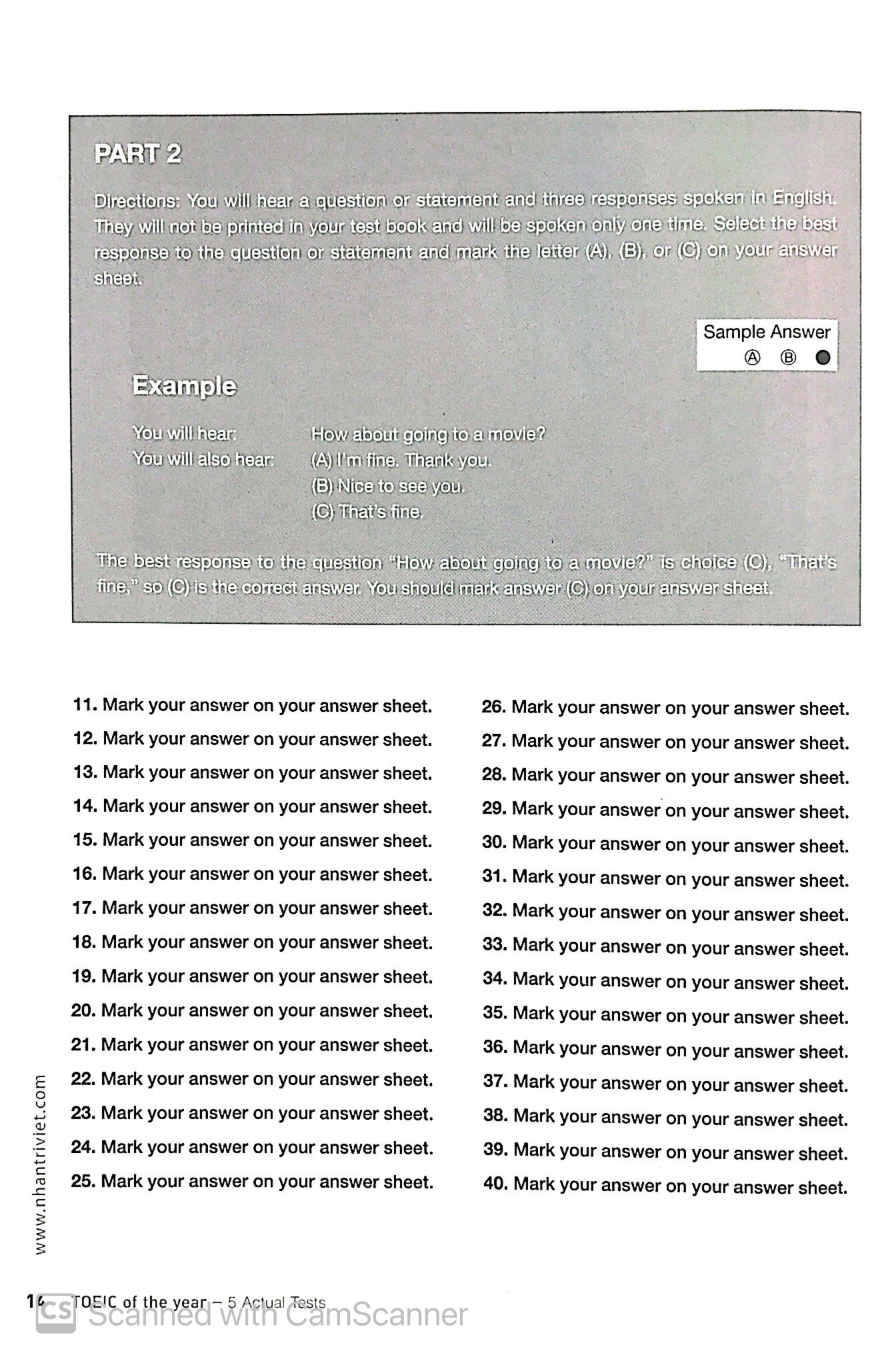 TOEIC Of The Year Kèm CD PDF
