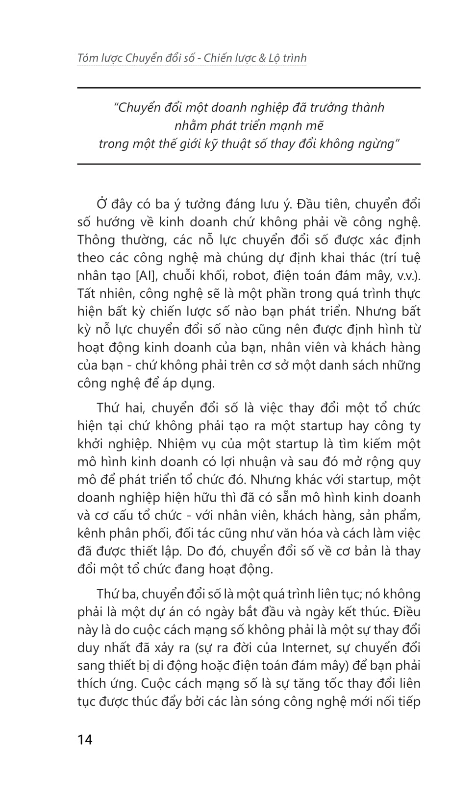 Tóm Lược Chuyển Đổi Số - Chiến Lược Và Lộ Trình PDF Tóm Lược Chuyển Đổi Số - Chiến Lược Và Lộ Trình PDF