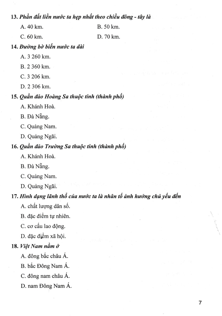 Trắc Nghiệm Địa Lí 8 (Dùng Chung Cho Các Bộ SGK Hiện Hành) PDF đọc ebook online, epub online, nghe sách nói audio miễn phí.