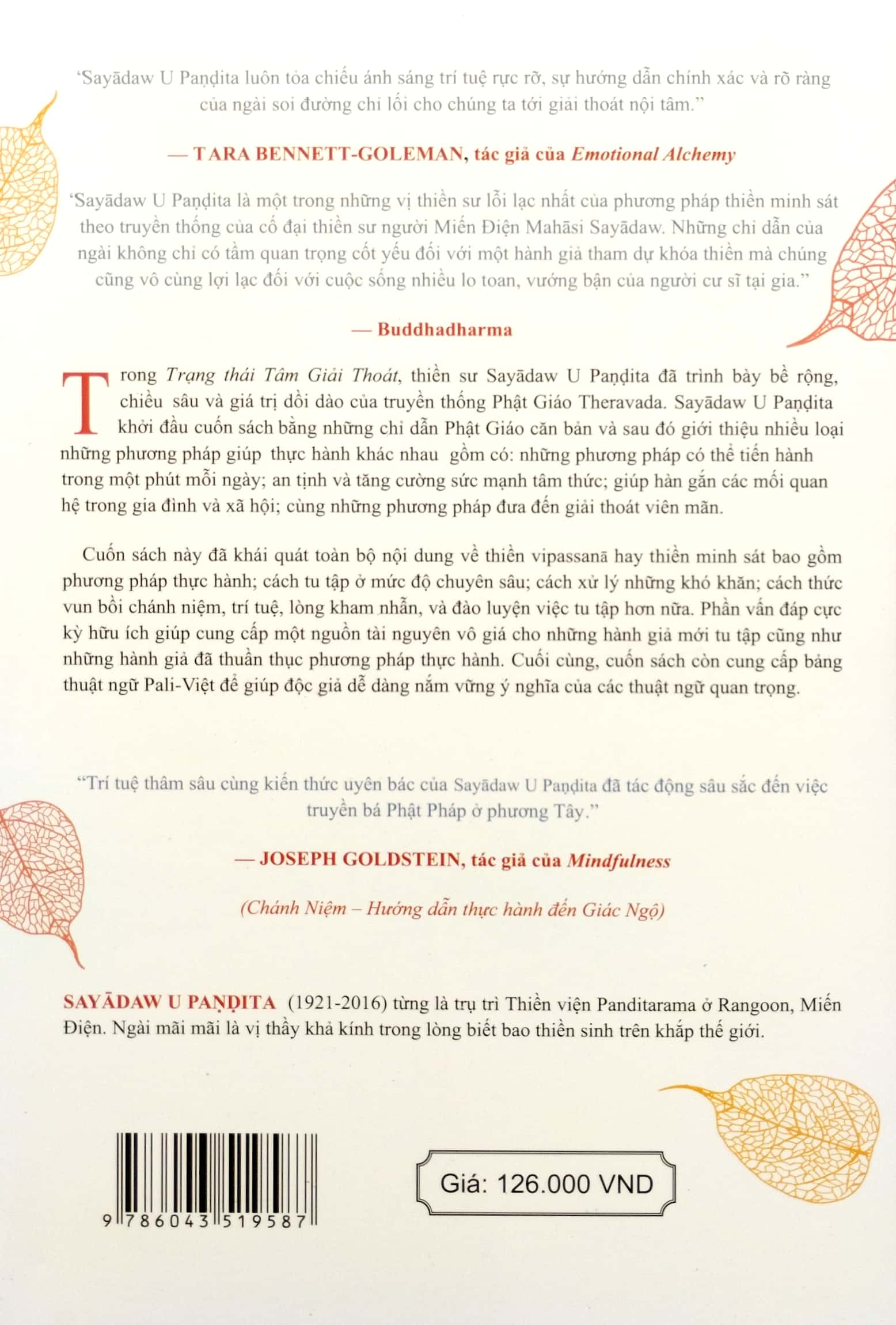 Trạng Thái Tâm Giải Thoát PDF Trạng Thái Tâm Giải Thoát PDF