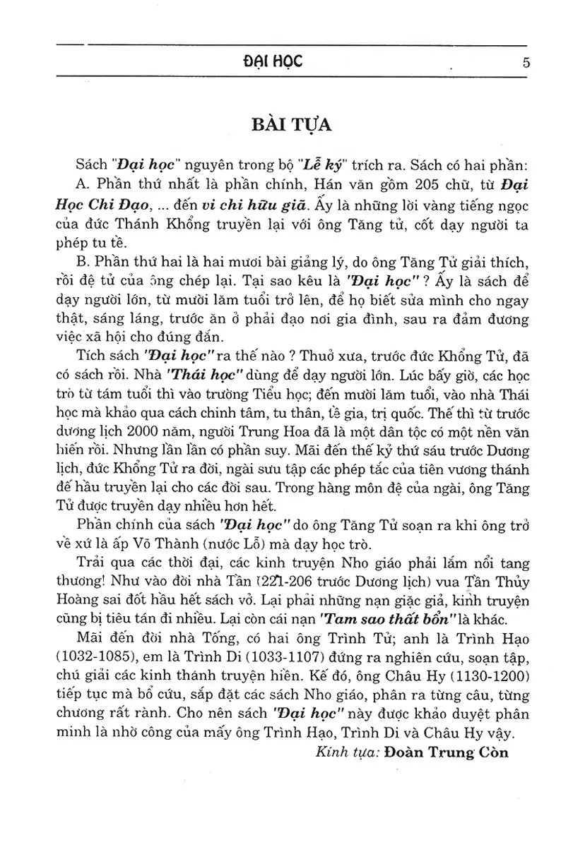 Tải sách Tứ Thư : Đại Học - Trung Dung - Luận Ngữ - Mạnh Tử PDF đọc ebook online, epub online, nghe sách nói audio miễn phí.