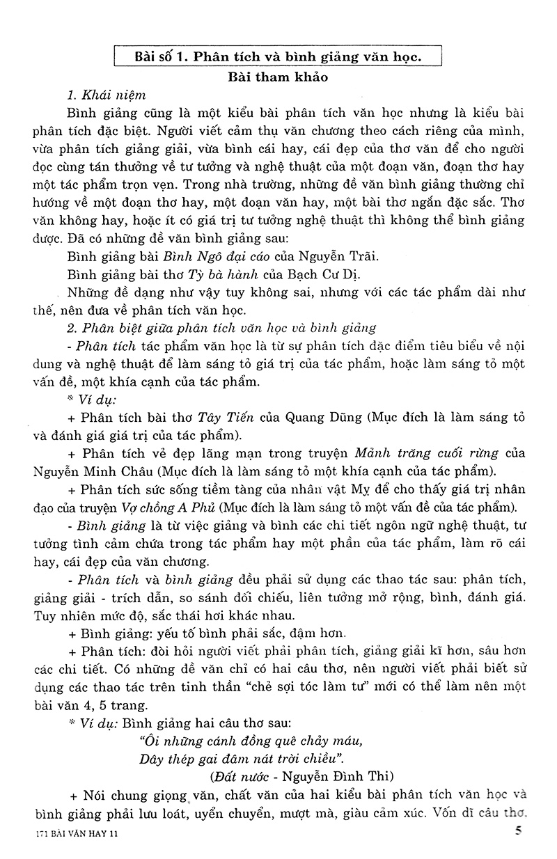 Tải sách Tuyển Chọn 171 Bài Văn Hay Lớp 11 PDF đọc ebook online, epub online, nghe sách nói audio miễn phí.
