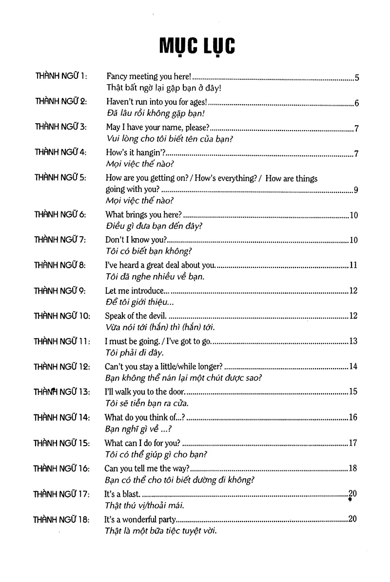 Tuyển Chọn 319 Câu Thành Ngữ Giao Tiếp Tiếng Anh PDF đọc ebook online, epub online, nghe sách nói audio miễn phí.