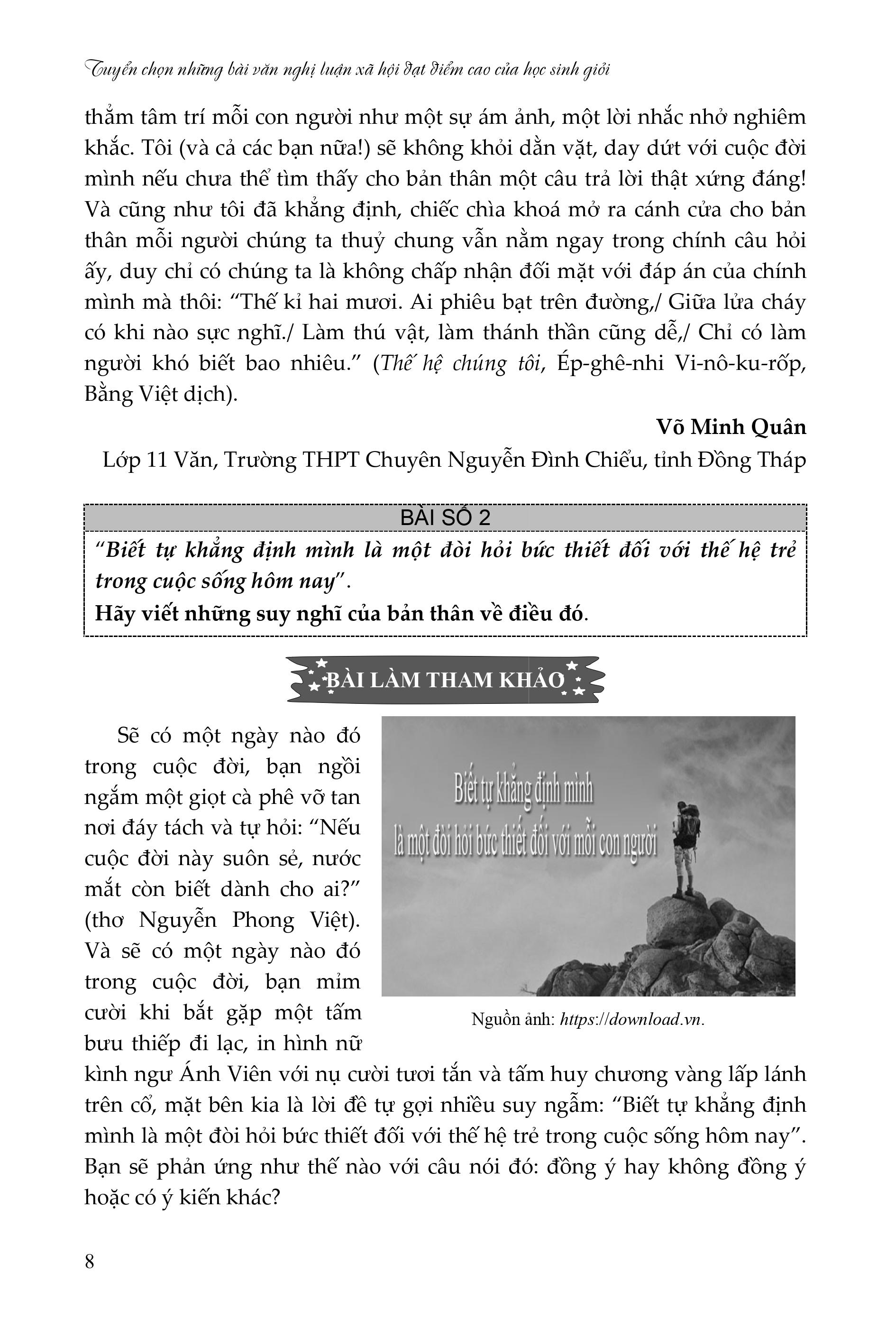 Tuyển Chọn Những Bài Văn Nghị Luận Xã Hội Đạt Điểm Cao Của Học Sinh Giỏi PDF đọc ebook online, epub online, nghe sách nói audio miễn phí. Tải sách Tuyển Chọn Những Bài Văn Nghị Luận Xã Hội Đạt Điểm Cao Của Học Sinh Giỏi PDF đọc ebook online, epub online, nghe sách nói audio miễn phí.