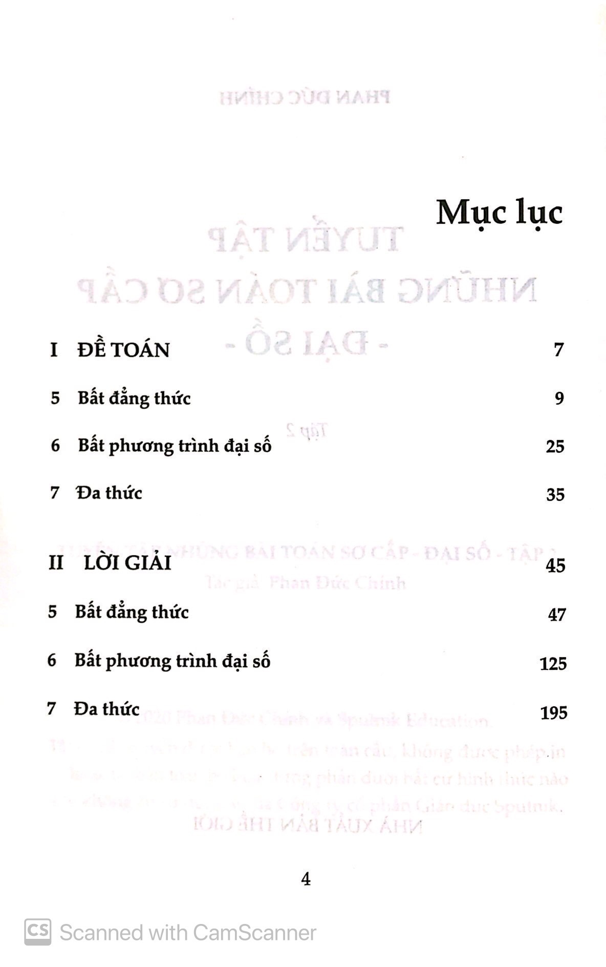 Tải sách Tuyển Tập Những Bài Toán Sơ Cấp Đại Số - Tập 2 PDF đọc ebook online, epub online, nghe sách nói audio miễn phí.