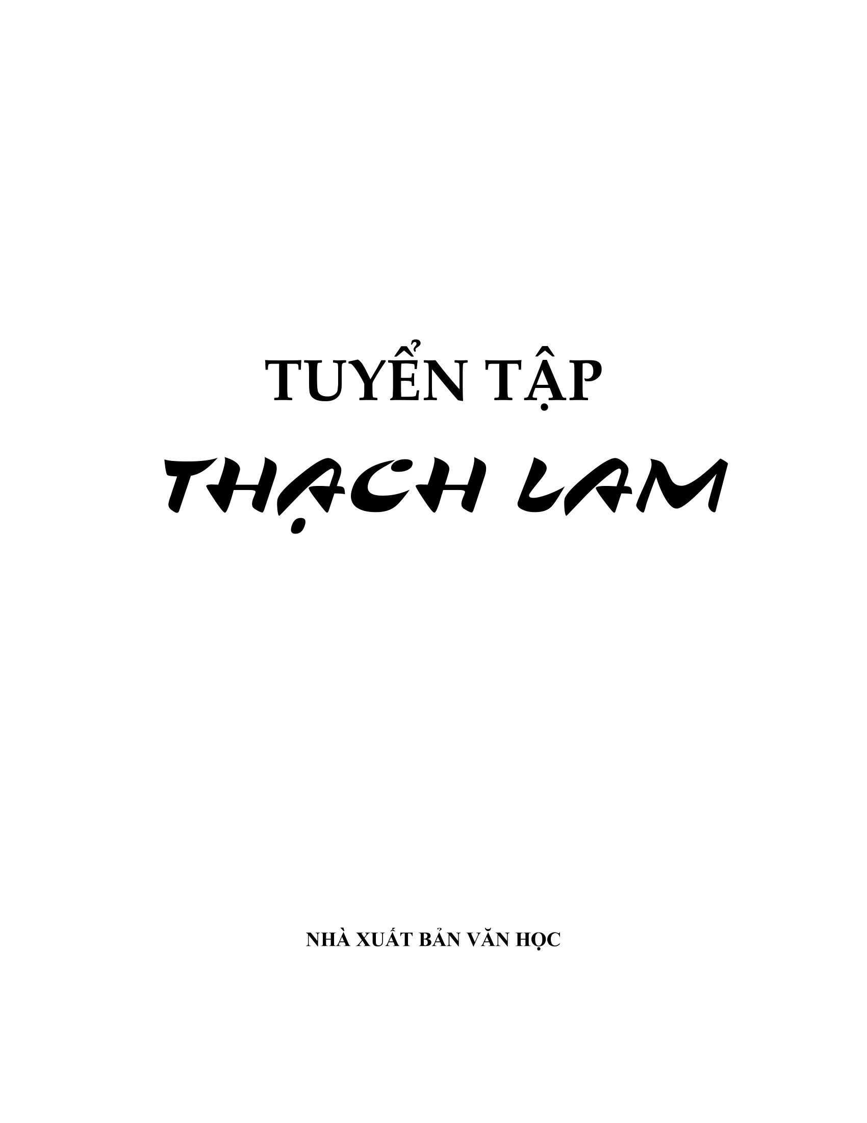 Tuyển Tập Thạch Lam PDF