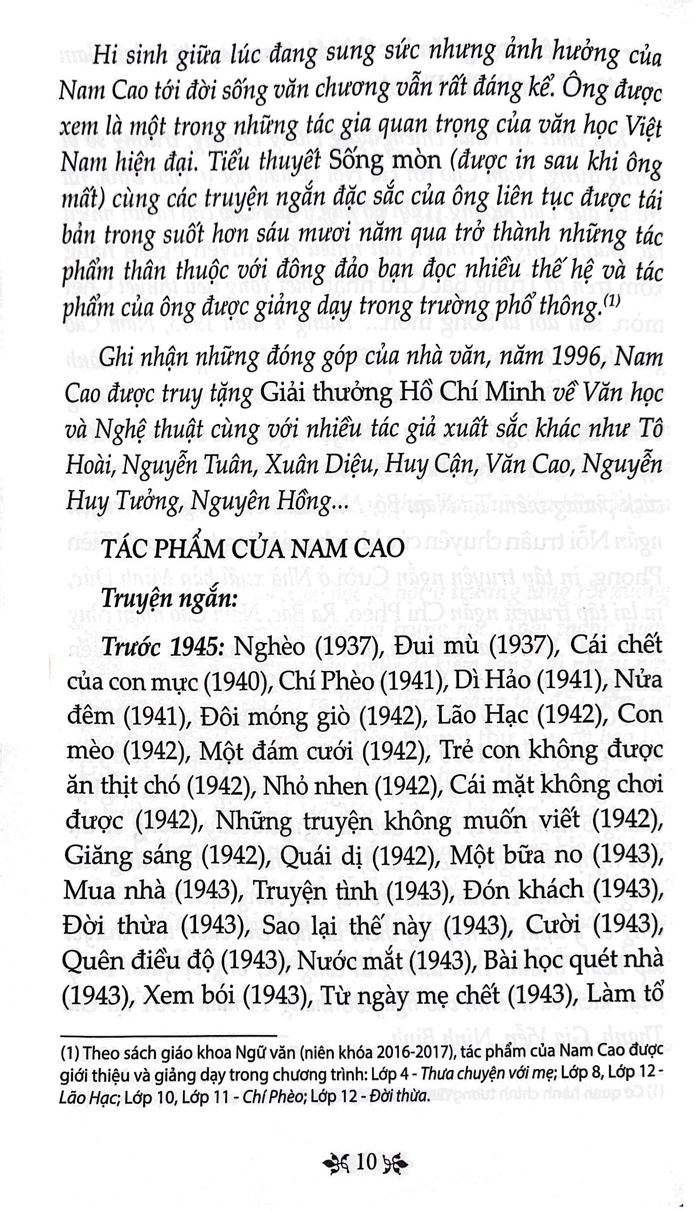 Văn Học Trong Nhà Trường - Truyện Ngắn Nam Cao PDF đọc ebook online, epub online, nghe sách nói audio miễn phí.