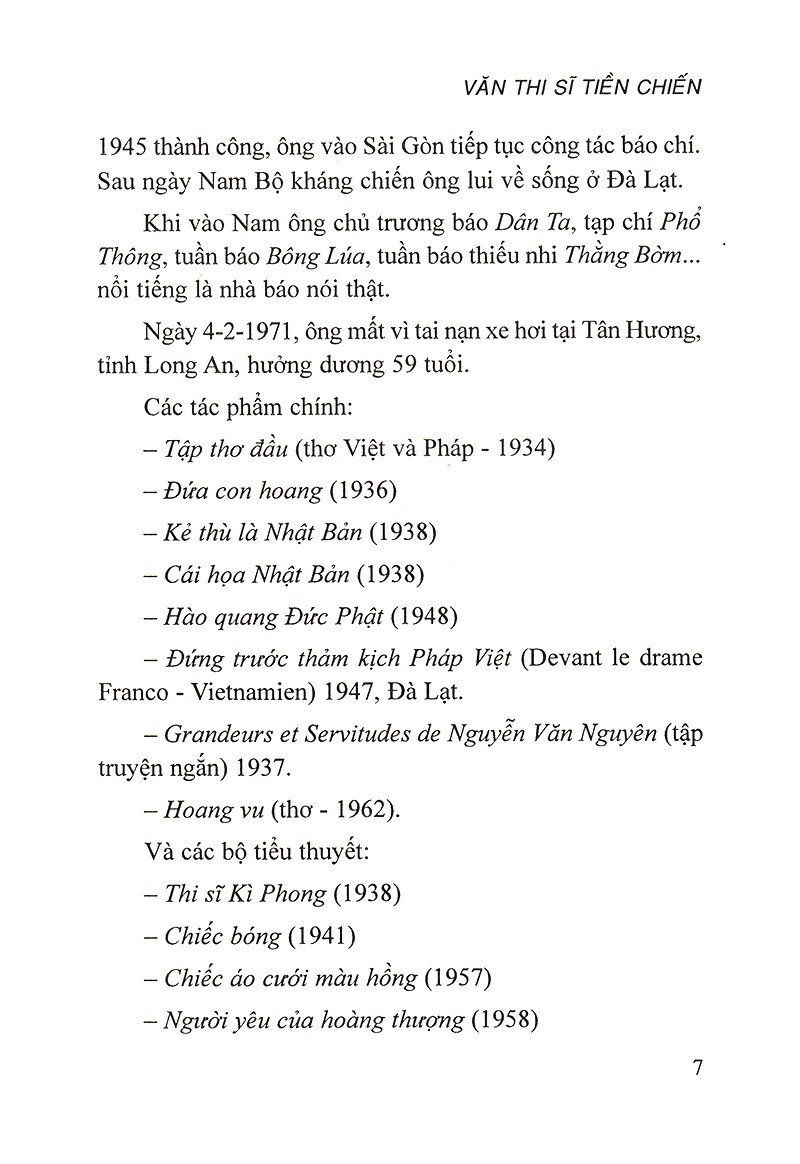 Văn thi sĩ tiền chiến PDF Văn thi sĩ tiền chiến PDF