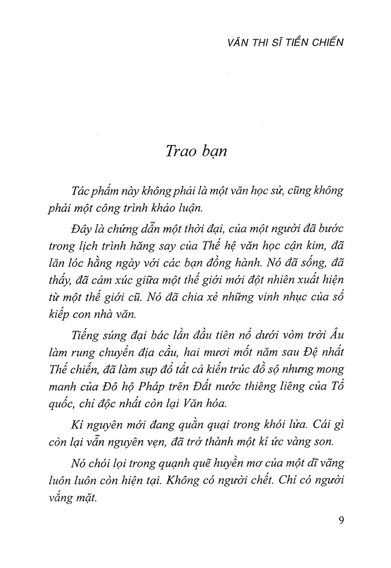 Văn thi sĩ tiền chiến PDF Văn thi sĩ tiền chiến PDF