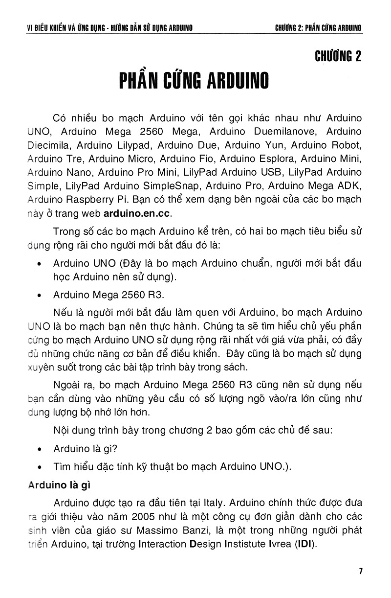 Vi Điều Khiển Và Ứng Dụng - Hướng Dẫn Sử Dụng Arduino PDF Vi Điều Khiển Và Ứng Dụng - Hướng Dẫn Sử Dụng Arduino PDF