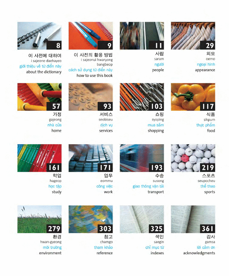 Tải sách Visual Korean Vietnamese English Trilingual Dictionary PDF đọc ebook online, epub online, nghe sách nói audio miễn phí.