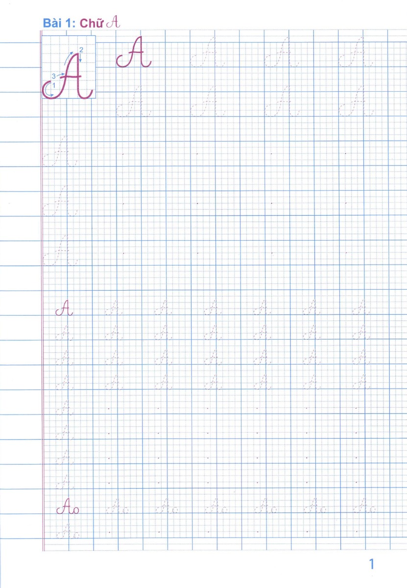 Sách Vở Ô Ly - Tập Tô-Tập Viết Chữ Hoa - Hạ Cỡ Chữ Nhỏ 1 Ô Ly - FAHASA.COM