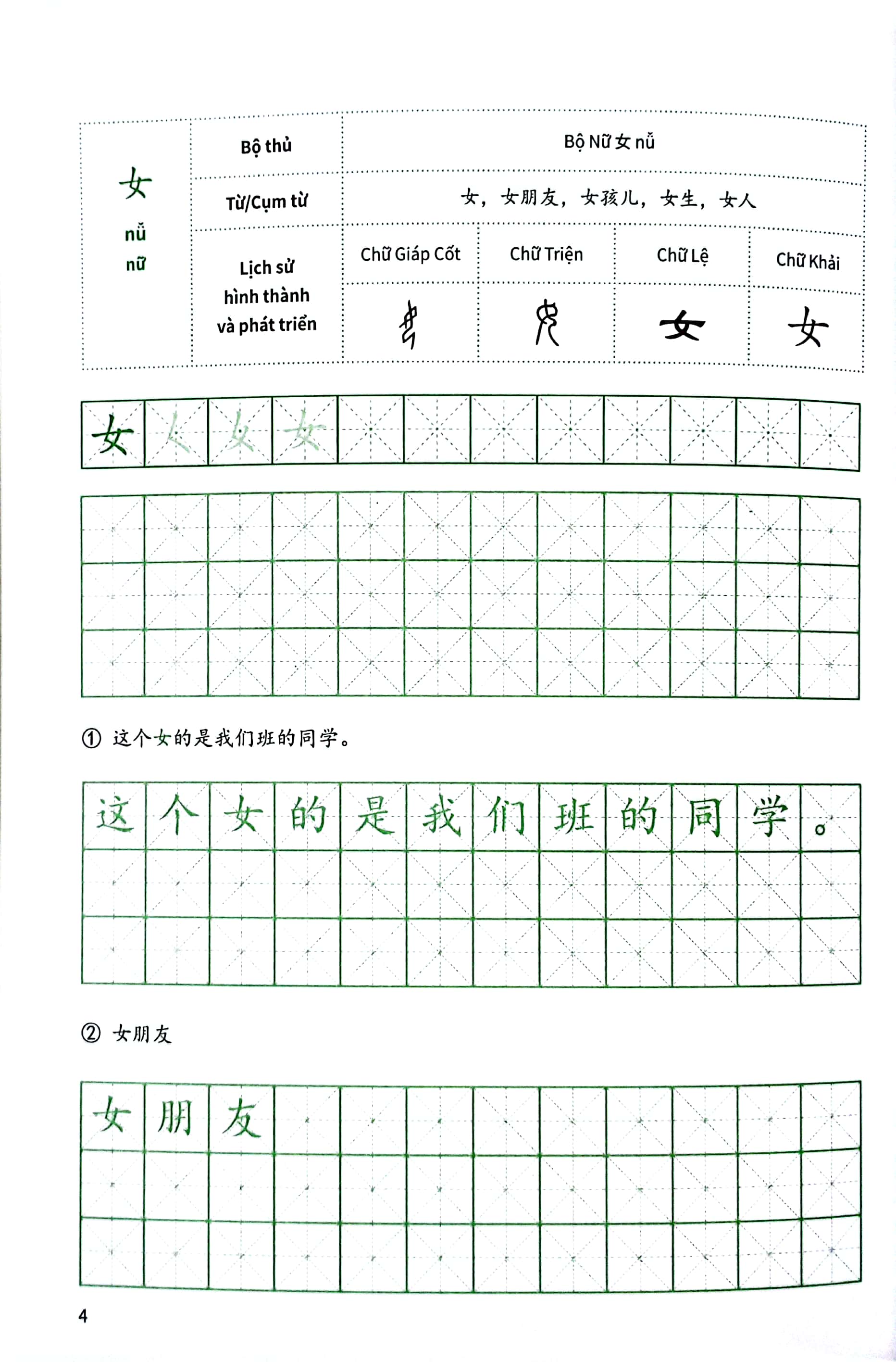 Vở Tập Viết 500 Chữ Hán Bạn Nhất Định Phải Biết - Tập 1-D PDF