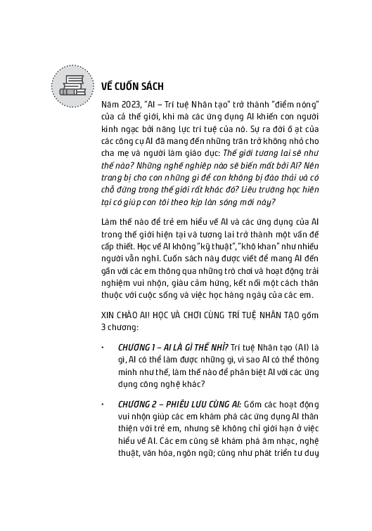 Xin Chào AI! - Học Và Chơi Cùng Trí Tuệ Nhân Tạo PDF Xin Chào AI! - Học Và Chơi Cùng Trí Tuệ Nhân Tạo PDF