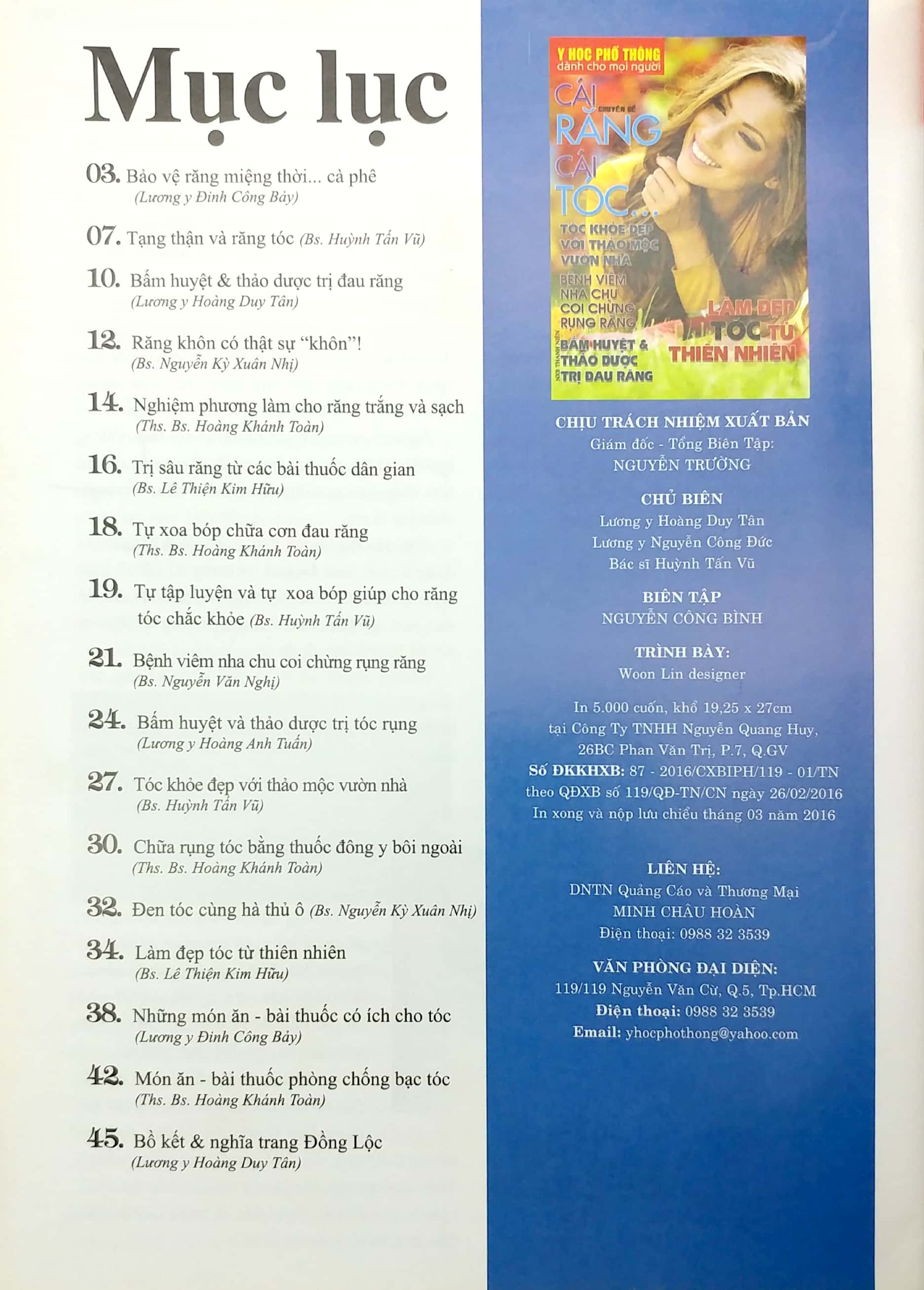 Y Học Phổ Thông Dành Cho Mọi Người - Chuyên Đề: Cái Răng Cái Tóc... PDF Y Học Phổ Thông Dành Cho Mọi Người - Chuyên Đề: Cái Răng Cái Tóc... PDF