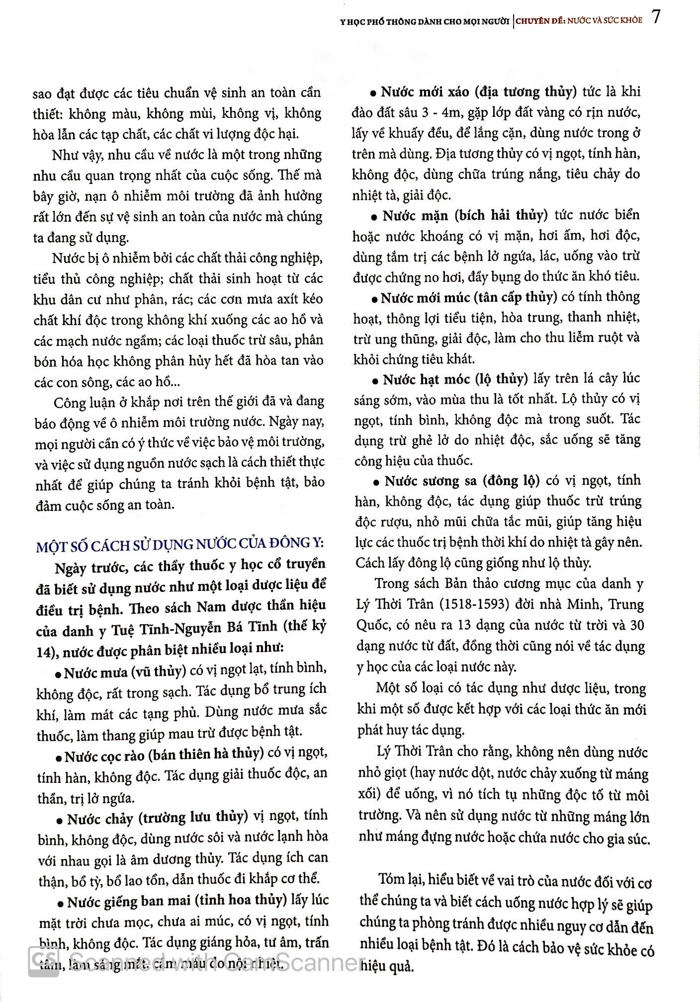 Y Học Phổ Thông Dành Cho Mọi Người - Chuyên Đề: Nước Và Sức Khỏe PDF