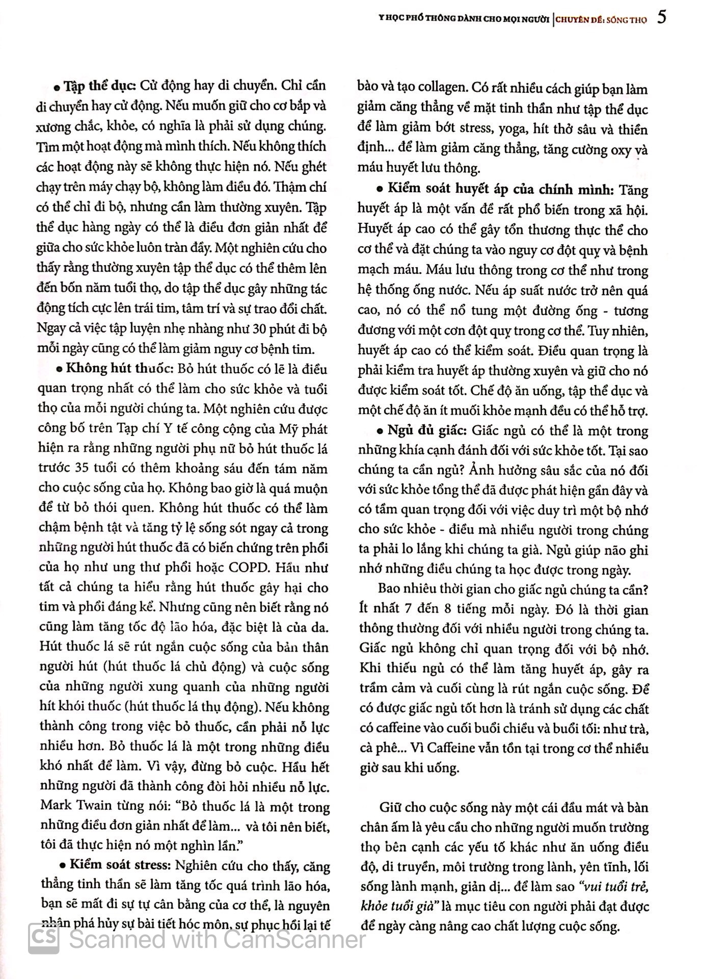 Y Học Phổ Thông Dành Cho Mọi Người - Chuyên Đề: Sống Thọ PDF