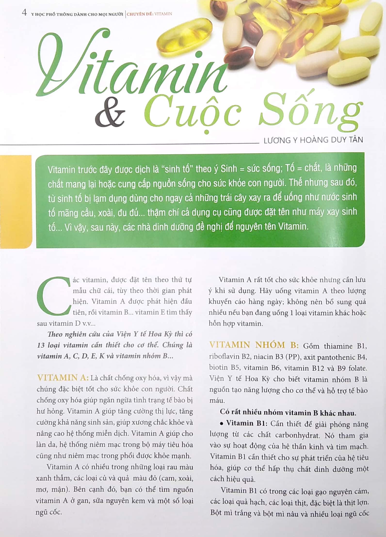 Y Học Phổ Thông Dành Cho Mọi Người - Chuyên Đề: Vitamin PDF Y Học Phổ Thông Dành Cho Mọi Người - Chuyên Đề: Vitamin PDF