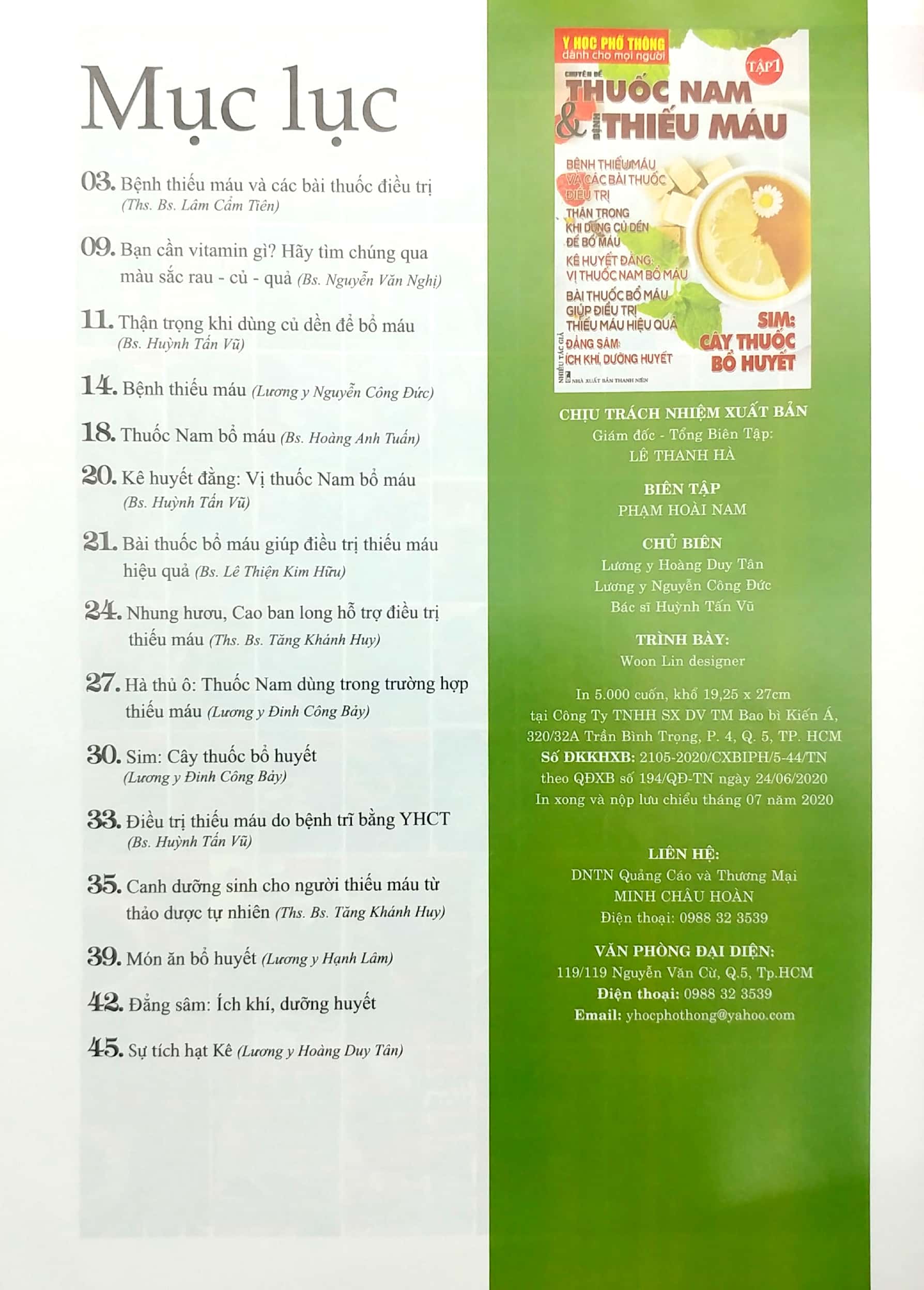 Y Học Phổ Thông Dành Cho Mọi Người - Chuyên Đề:Thuốc Nam Và Bệnh Thiếu Máu (Tập 1) PDF đọc ebook online, epub online, nghe sách nói audio miễn phí.
